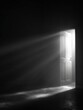 © Johannes - Dark scene inside the room, The door was half opened and a white light came out