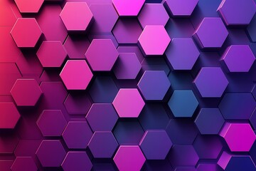 Aufkleber - Hexagon Pattern Texture, Colorful Backdrop. Purple, Pink, Blue Geometric Background