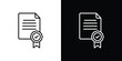 © Vince - Qualification icon in black. flat graphic vector icon