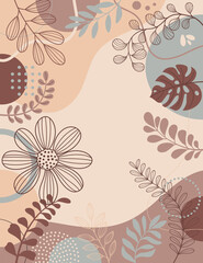 Aufkleber - Spring background with beautiful. Hand drawn colourful art background design.