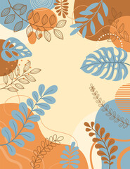 Aufkleber - Spring background with beautiful. Hand drawn colourful art background design.