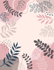 Aufkleber - Spring background with beautiful. Hand drawn colourful art background design.