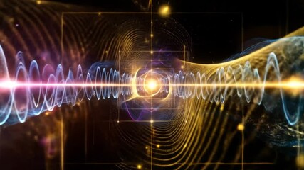 Fototapete - Abstract Wave Patterns In Space