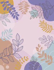 Aufkleber - Spring background with beautiful. Hand drawn colourful art background design.