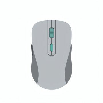 Sleek Wireless Computer Mouse Design Top View Grey Ergonomic Device Technology Gadget