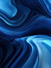Poster - Abstract wave blue backgrounds modern design