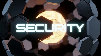 Poster - Abstract animation shows glowing word 