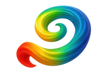 Fototapete - Vibrant hues blend seamlessly in a swirling vortex, forming a captivating spiral against a transparent backdrop