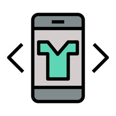 Poster - digital try on  vector icon