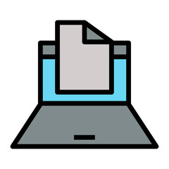 Poster - paperless vector icon