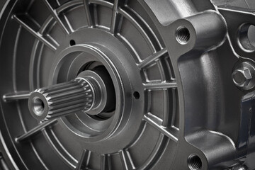 Poster - close up of car automatic transmission shaft, car service concept background