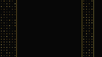 Poster - Dark background with golden lines and glittering dots
