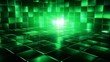 © Perfect Art - A glowing emerald green grid with pulsating lights and soft glows, creating a dynamic abstract background.