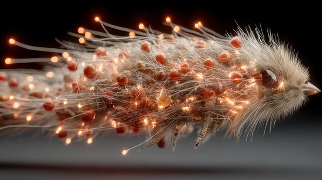 Glowing Avian Creature: A Digital Masterpiece