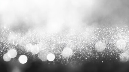 Aufkleber - Abstract grayscale background with bokeh lights and glitter texture.