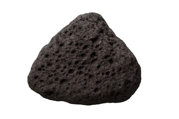 Poster - Porous volcanic rock with many cavities isolated on alpha channel, suitable for image editing and graphic design