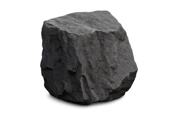 Aufkleber - 3d rendering of a realistic dark gray rock isolated on transparent background, ideal for compositions