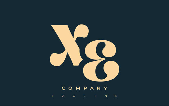 XE Creative Abstract Typography Logo Design. Elegant logo combining bold typography and creative shapes, ideal for branding and identity solutions.