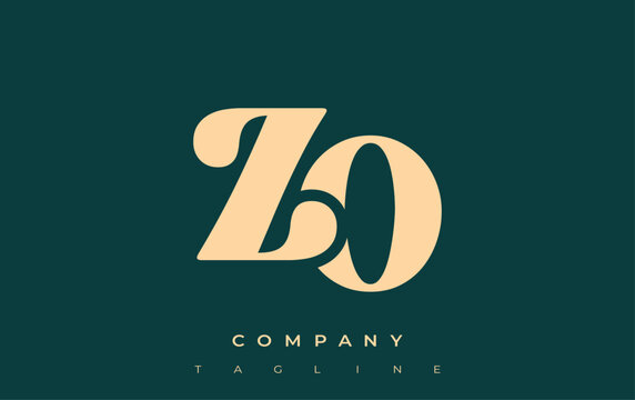 ZO Creative Abstract Typography Logo Design. Elegant logo combining bold typography and creative shapes, ideal for branding and identity solutions.