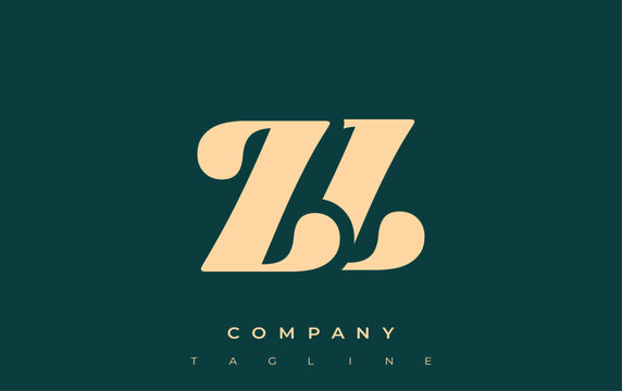 ZZ Creative Abstract Typography Logo Design. Elegant logo combining bold typography and creative shapes, ideal for branding and identity solutions.