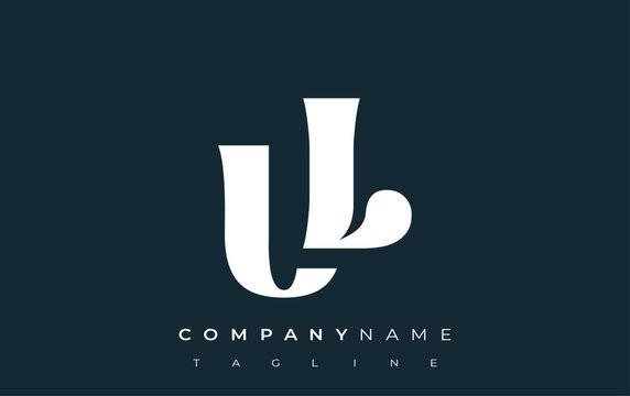 UL Creative Abstract Typography Logo Design. Elegant logo combining bold typography and creative shapes, ideal for branding and identity solutions.