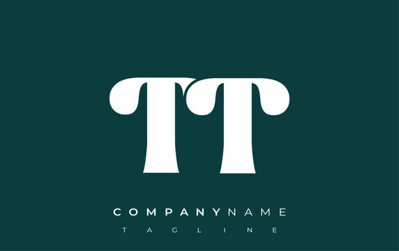 TT Creative Abstract Typography Logo Design. Elegant logo combining bold typography and creative shapes, ideal for branding and identity solutions.
