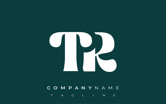 TR Creative Abstract Typography Logo Design. Elegant logo combining bold typography and creative shapes, ideal for branding and identity solutions.