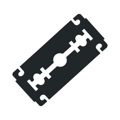 Poster - Simple black and white razor blade icon