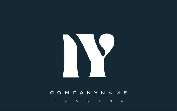 IY Creative Abstract Typography Logo Design. Elegant logo combining bold typography and creative shapes, ideal for branding and identity solutions.