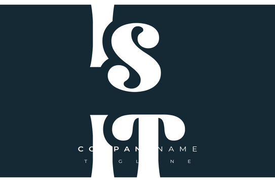 IT Creative Abstract Typography Logo Design. Elegant logo combining bold typography and creative shapes, ideal for branding and identity solutions.