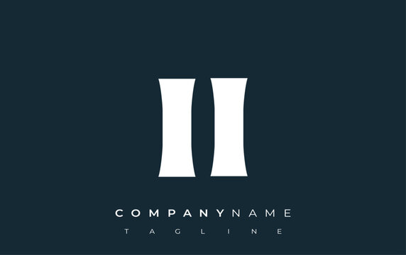 II Creative Abstract Typography Logo Design. Elegant logo combining bold typography and creative shapes, ideal for branding and identity solutions.