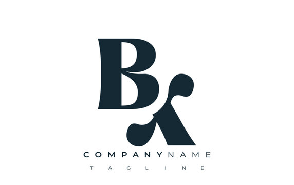 BX Creative Abstract Typography Logo Design. Elegant logo combining bold typography and creative shapes, ideal for branding and identity solutions.