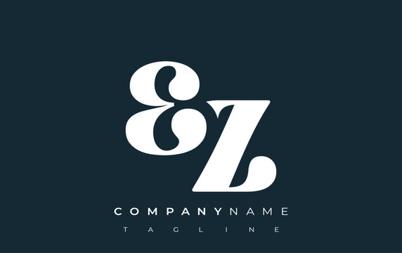 EZ Creative Abstract Typography Logo Design. Elegant logo combining bold typography and creative shapes, ideal for branding and identity solutions.
