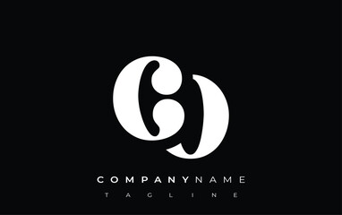 Fototapete - CO Creative Abstract Typography Logo Design. Elegant logo combining bold typography and creative shapes, ideal for branding and identity solutions.