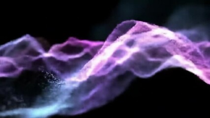 Aufkleber - Abstract colorful glowing waves on a black background design