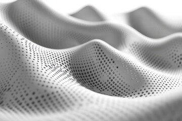 Fototapete - Abstract waves of dots create a seamless, textured pattern in a minimalist design, Abstract waves shape of dots Seamless with DOF
