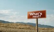© FocusFusion - Innovative traffic sign asking the question of what comes next in scenic landscape