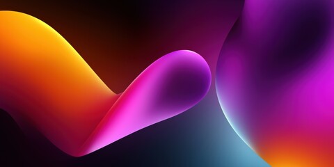 Poster - A colorful, abstract image with a purple and orange line. The image is a representation of a wave, with the purple and orange lines representing the crest and trough of the wave
