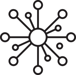 Poster - Network Connection Symbolizing Connectivity and Interlinking Data Nodes with a Central Hub in a Modern Design