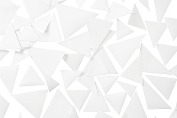 Poster - abstract white triangles pattern isolated on white or transparent png