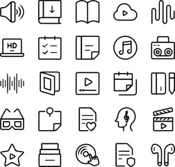 Poster - Business and web vector icon set: a comprehensive collection of symbols for office, communication, and internet technology, including phone, mail, document, and computer signs