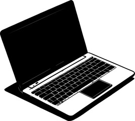 Fototapete - Modern laptop computer illustration for technology concepts