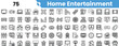 © Sk Sa - Diverse home entertainment icons, showcasing various devices and setups for enjoyable media experiences.