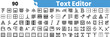 © Sk Sa - A collection of various text editor icons designed in a minimalist style, featuring tools for text formatting and document editing.