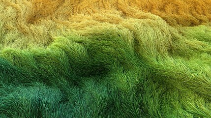 Poster - Abstract Green Yellow Grass Texture Background Digital Art Illustration Nature Design Summer Spring Eco Friendly Organic Vibrant Soft Flowing Wavy Detailed High Resolution         