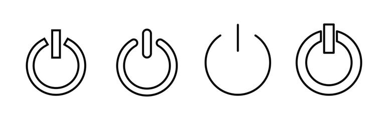 Aufkleber - Power icon set. Power Switch Icon. Electric power