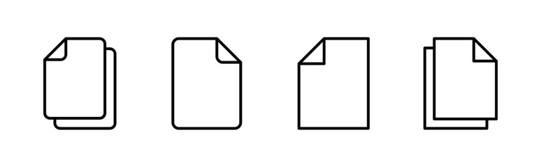 Aufkleber - Document icon set. Paper icon. File Icon