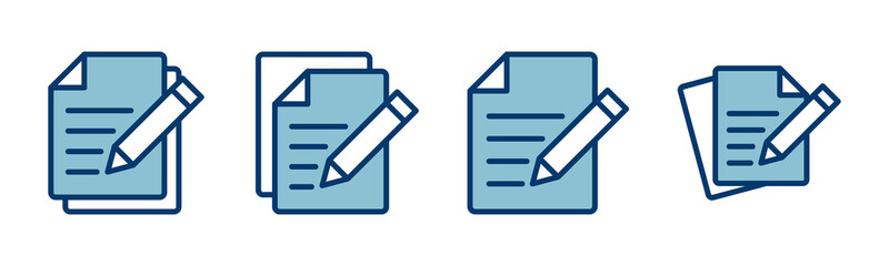 Poster - Note icon vector isolated on white background. Taking note icon vector. Edit line icon. Document write. Content writing