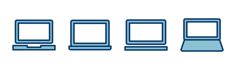 Poster - Laptop icon vector isolated on white background. Laptop vector icon