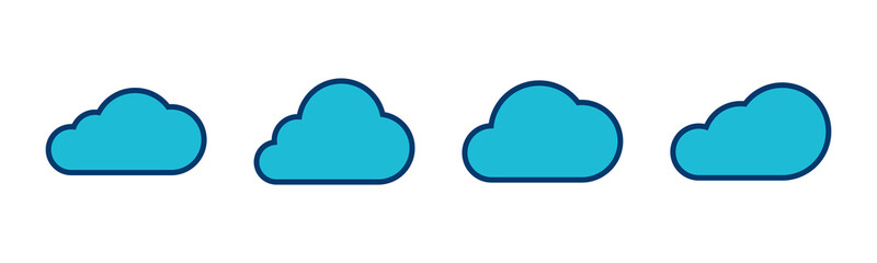 Poster - Cloud icon vector isolated on white background. cloud computing icon